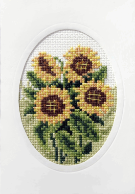 **-Cross Stitch Card Sunflowers-** ##-Orchidea ORC-6099-##