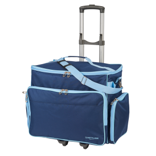 **-Sewing Machine Trolley Bag on Wheels-** Navy | 47 x 35 x 23cm | Sewing Machine Storage for Janome, Brother, Singer, Bernina and Most Machines ##-Sew Stylish PT750-NAVY-##