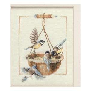 **-Lanarte PN-0007976 Feeding Dish With Birds Counted Cross Stitch Kit-** ##-Lanarte PN-0007976-##