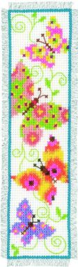 **-Counted Cross Stitch Kit Bookmark Butterflies I-** ##-Vervaco PN-0021727-##