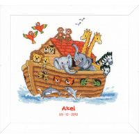 **-Counted Cross Stitch Kit: Birth Record: Noahs Ark-** ##-Vervaco PN-0143716-##