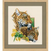 **-Counted Cross Stitch Kit: Leopard Duo 2-** ##-Vervaco PN-0144437-##