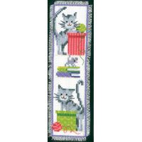 **-Counted Cross Stitch Kit: Bookmark: Cats 1-** ##-Vervaco PN-0143915-##