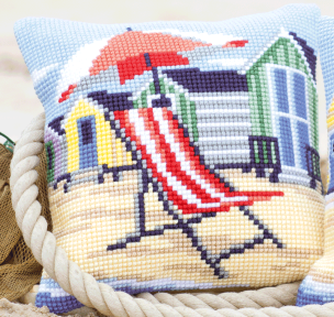 **-Cross Stitch Cushion Beach Chair-** ##-Vervaco PN-0145641-##