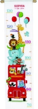 **-Counted Cross Stitch Kit Height Chart Funny Bus-** ##-Vervaco PN-0147792-##
