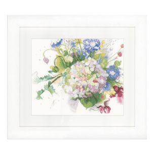 **-Lanarte PN-0151018 Hortensia Linen Counted Cross Stitch Kit-** ##-Lanarte PN-0151018-##