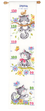 **-Counted Cross Stitch Kit Height Chart Kitten-** ##-Vervaco PN-0021581-##