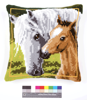 **-Cross Stitch Cushion Mare And Foal-** ##-Vervaco PN-0144668-##