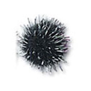 **-Trimits PP78 | Black/Silver Metallic Pom Poms | Toy Making | 13mm | 100 pack-** ##-Trimits PP78-##