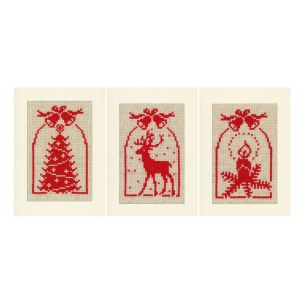 **-Cross Stitch: Christmas Symbols Card Set-** ##-Vervaco PN-0021444-##