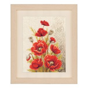 **-Counted Cross Stitch: Poppies & Swirls-** ##-Vervaco PN-0146330-##