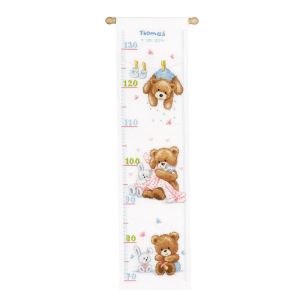 **-Counted Cross Stitch: Height Chart: Lovely Bears-** ##-Vervaco PN-0147440-##