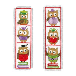 **-Counted Cross Stitch: Bookmarks: Clever Owls-** ##-Vervaco PN-0147887-##