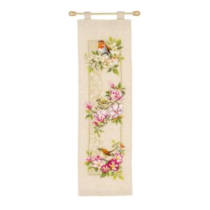**-Counted Cross Stitch Kit: Birds & Blossoms-** ##-Vervaco PN-0148200-##