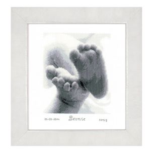 **-Counted Cross Stitch Kit: Baby Feet-** ##-Vervaco PN-0149170-##