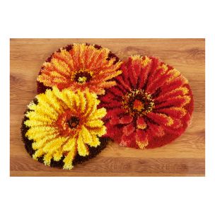 **-Latch Hook: Shaped Rug: Flower-** ##-Vervaco PN-0149415-##