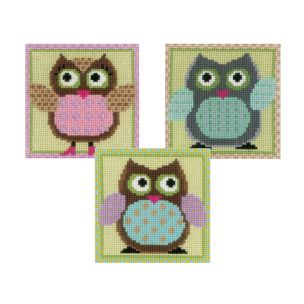 **-Counted Cross Stitch: Funny Owls Trio-** ##-Vervaco PN-0149740-##