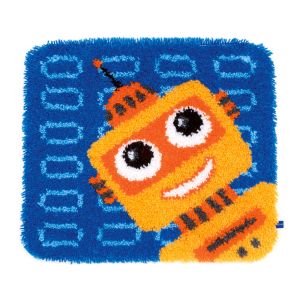 **-Latch Hook Kit: Shaped Rug: Funny Robot-** ##-Vervaco PN-0150161-##