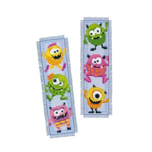 **-Counted Cross Stitch: Bookmark: Little Monsters-** ##-Vervaco PN-0150400-##