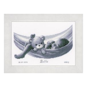 **-Counted Cross Stitch Kit: Birth Record: Baby in Hammock-** ##-Vervaco PN-0150906-##