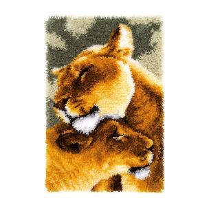 **-Latch Hook Kit: Rug: Lion Friendship-** ##-Vervaco PN-0150913-##