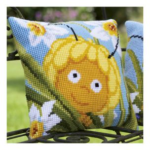 **-Counted Cross Stitch Cushion: Maya In Daffodils-** ##-Vervaco PN-0153819-##