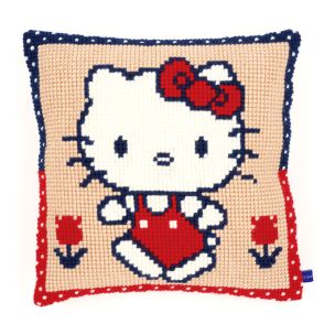 **-Cross Stitch Cushion: Hello Kitty on a Walk-** ##-Vervaco PN-0153864-##