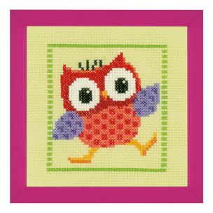**-Counted Cross Stitch Kit: Red Owl-** ##-Vervaco PN-0154255-##