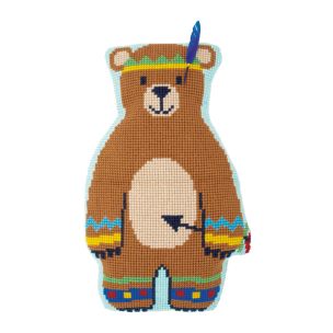 **-Cross Stitch Cushion: Lief!: Indian Bear-** ##-Vervaco PN-0154542-##