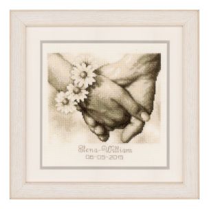 **-Counted Cross Stitch Kit: Wedding Record: Just Married-** ##-Vervaco PN-0154752-##