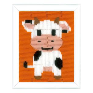 **-Long Stitch Kit: Cow-** ##-Vervaco PN-0155251-##