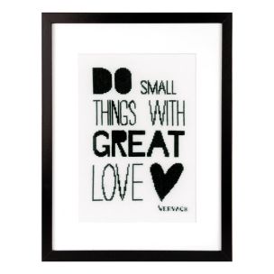 **-Counted Cross Stitch Kit: Do Small Things (Evenweave)-** ##-Vervaco PN-0156395-##