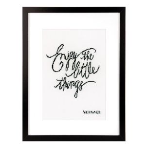 **-Counted Cross Stitch Kit: Enjoy The Little Things (Evenweave)-** ##-Vervaco PN-0156397-##