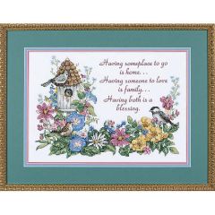 **-Flowery Verse Stamped Cross Stitch Kit-** ##-Dimensions D03160-##