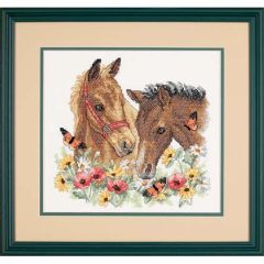 **-Horse Friends Crewel Embroidery Kit-** ##-Dimensions D03230-##