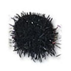 **-13mm Metallic Pom Poms In Bulk :: Black-** ##-Trimits PP76-##