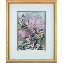 **-Chickadees In Spring Cross Stitch Kit-** ##-Dimensions D06884-##