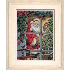 **-Candy Cane Santa Christmas Cross Stitch Kit-** ##-Dimensions D08734-##