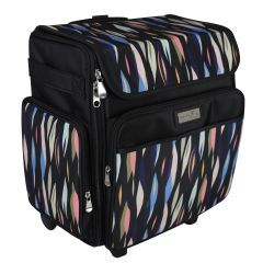 **-Craft Trolley Bag-**Heather Grey, Collapsible Papercraft Tote with Wheels for Scrapbook & Art Storage, Organiser Case for Supplies and Accessories##-Everything Mary EVM12777-7-##