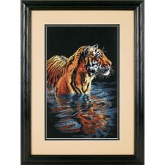 **-Tiger Chilling Out Counted Cross Stitch Kit-** ##-Dimensions D35222-##