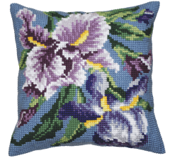 **-Purple Iris Cushion Kit-** ##-Collection D'Art CD5050-##