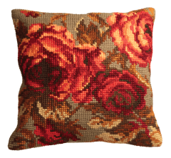 **-Cabbage Rose 2 Cushion Kit-** ##-Collection D'Art CD5113-##