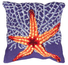 **-White Starfish Cushion Kit-** ##-Collection D'Art CD5146-##