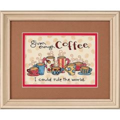 **-Enough Coffee Stamped Cross Stitch Kit-** ##-Dimensions D65019-##
