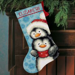 **-Hugging Penguins Christmas Cross Stitch Kit-** ##-Dimensions D71-09144-##