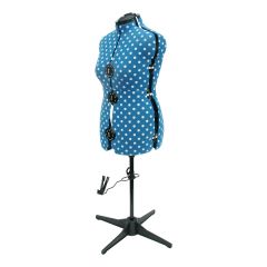**-Adjustable Dressmakers Dummy-** in Duckegg Polka Dot with Hem Marker, Dress Form Sizes 16 to 20, Pin, Measure, Fit and Display your Clothes on this Tailors Dummy ##-Sewing Online 5902B-##