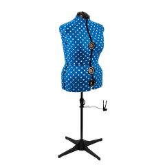 **-Adjustable Dressmakers Dummy-** in Duckegg Polka Dot with Hem Marker, Dress Form Sizes 20 to 22, Pin, Measure, Fit and Display your Clothes on this Tailors Dummy ##-Sewing Online 5902C-##