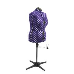 **-Adjustable Dressmakers Dummy-** in Purple Polka Dot with Hem Marker, Dress Form Sizes 20 to 22, Pin, Measure, Fit and Display your Clothes on this Tailors Dummy ##-Sewing Online 5906C-##