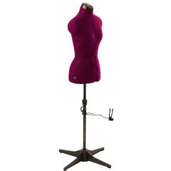 **-Adjustable Dressmakers Dummy-** in Wine Fabric with Hem Marker, Dress Form Sizes 10 to 22, Pin, Measure, Fit and Display your Clothes on this Tailors Dummy ##-Sewing Online 02381--WINE-##