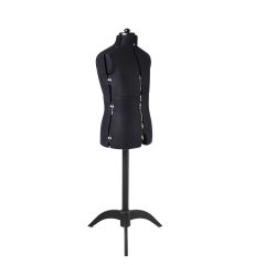 **-Adjustable Trouser / Tailors Dummy-** Male Dress Form in Black, with Black Wooden Stand Chest Size 94-114 cm, Pin, Measure, Fit and Display your Clothes on this Dressmakers Dummy ##-Sewing Online FG160-##